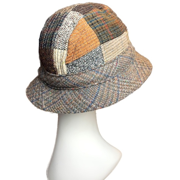 Hanna Hats Donegal Patchwork Tweed Wool Medium Unisex - Picture 11 of 12